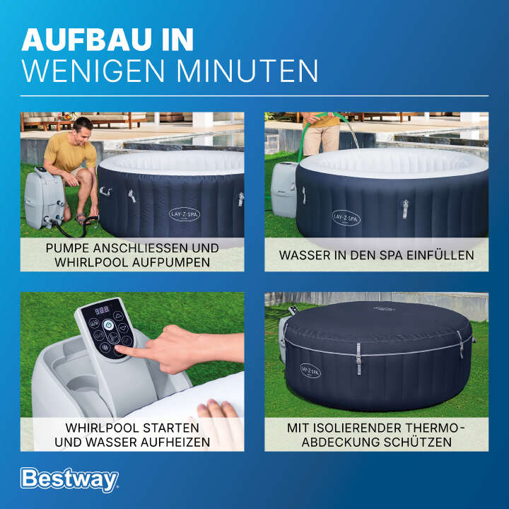 Bestway LAY-Z-SPA Whirlpool Miami AirJet rund 180 x 66 cm